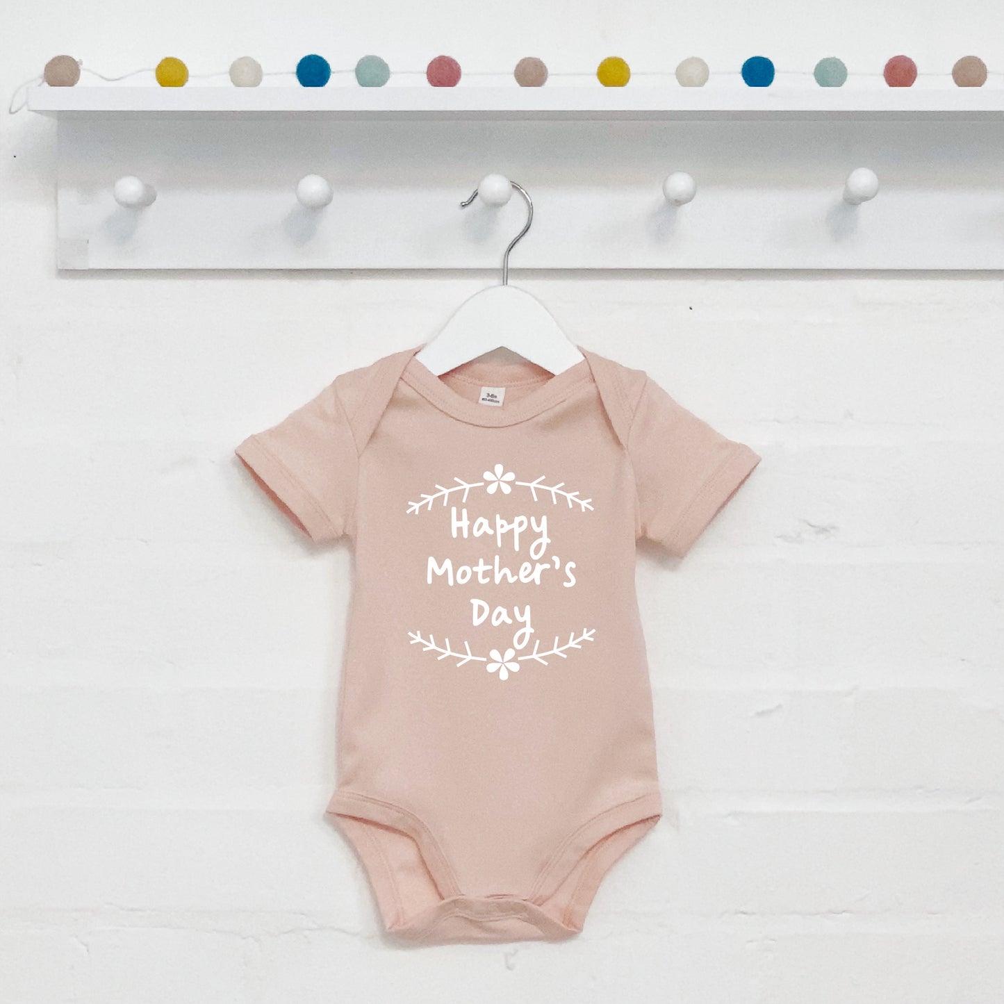Happy Mothers Day Babygrow With Flowers - Lovetree Design