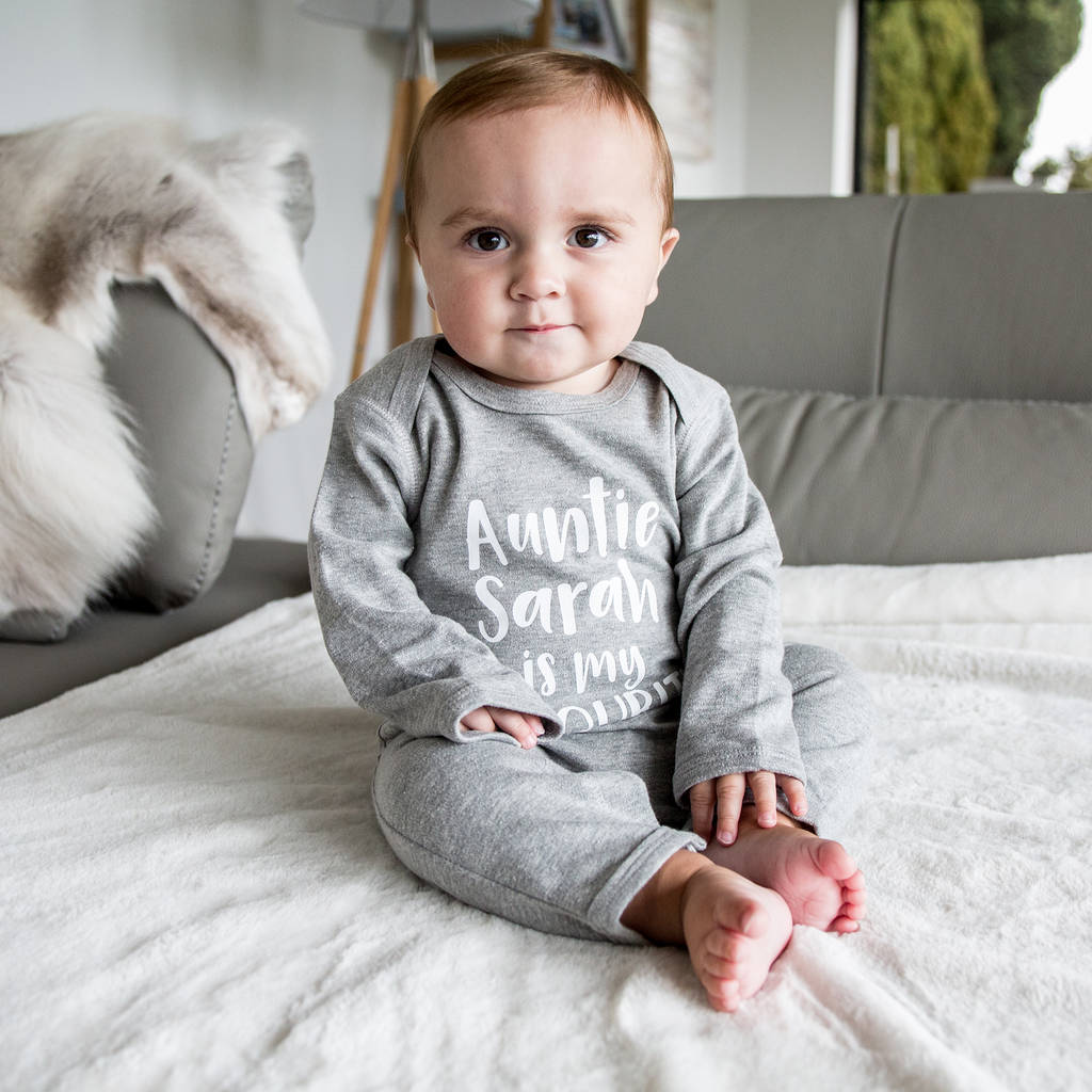 My Auntie Is My Favourite Personalised Babygrow - Lovetree Design