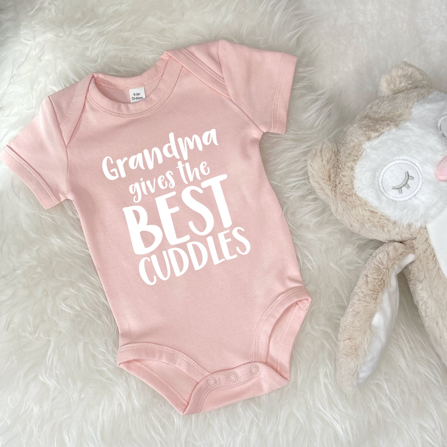 Grandma Gives The Best Cuddles Personalised Babygrow - Lovetree Design