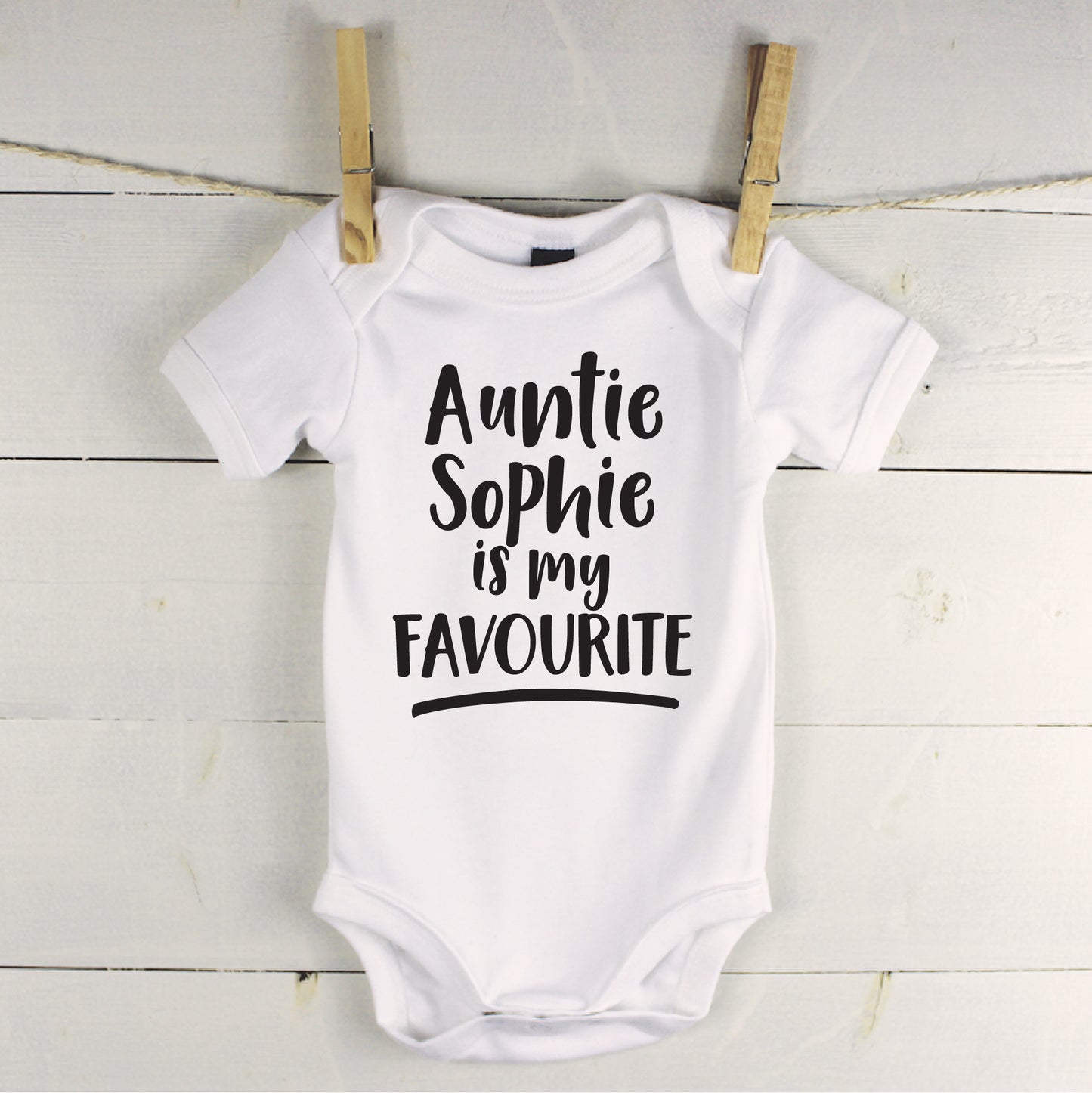My Uncle Is My Favourite Personalised Babygrow - Lovetree Design