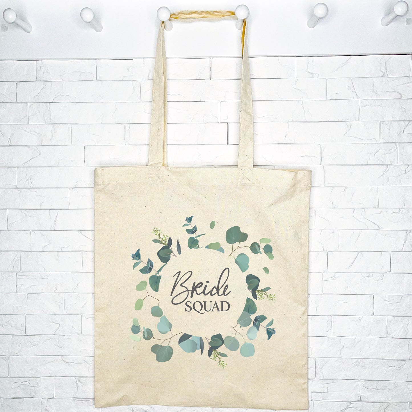 Bride Squad Eucalyptus Wreath Hen Do Tote Bag - Lovetree Design