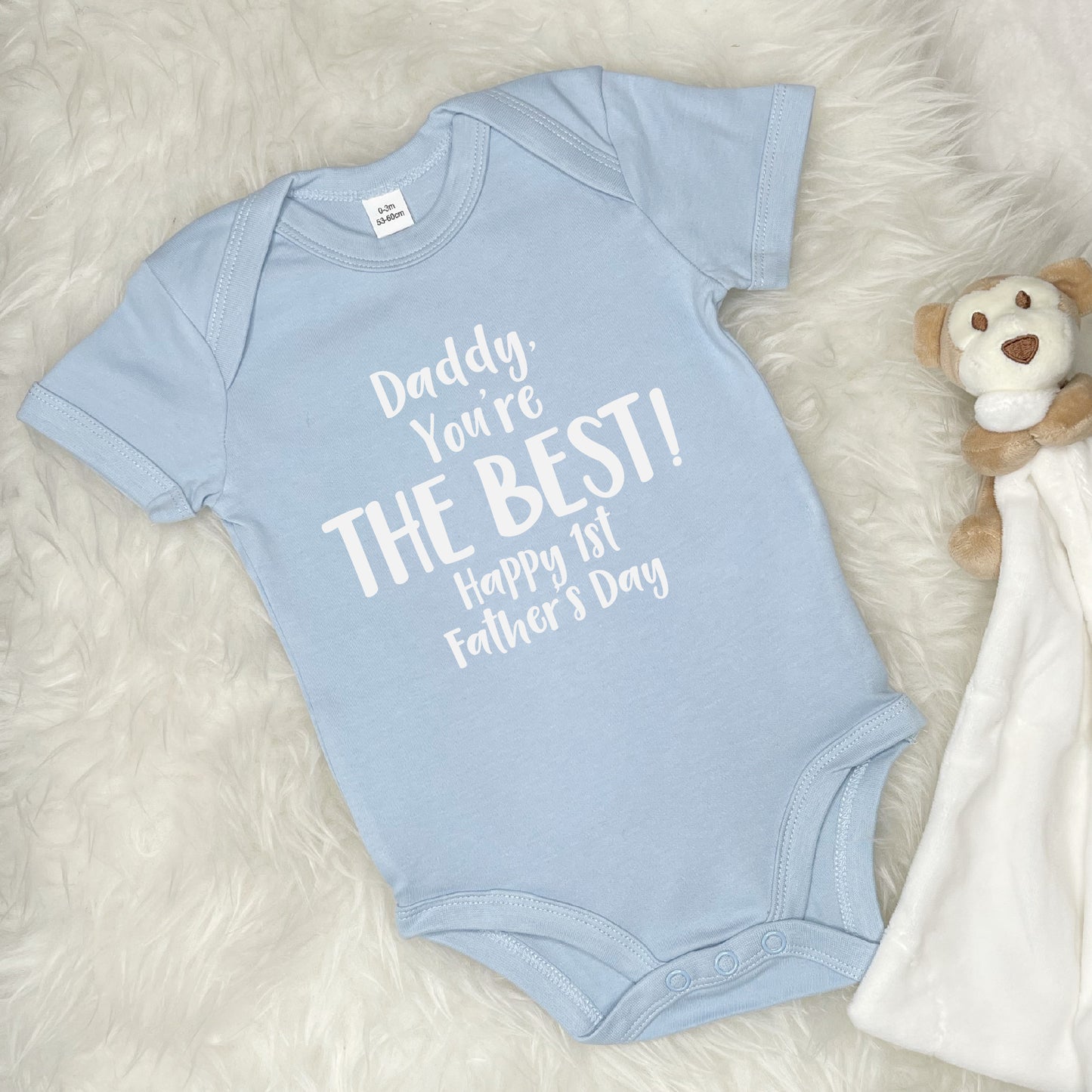Daddy You're The Best! Happy 1st Father's Day Babygrow - Lovetree Design