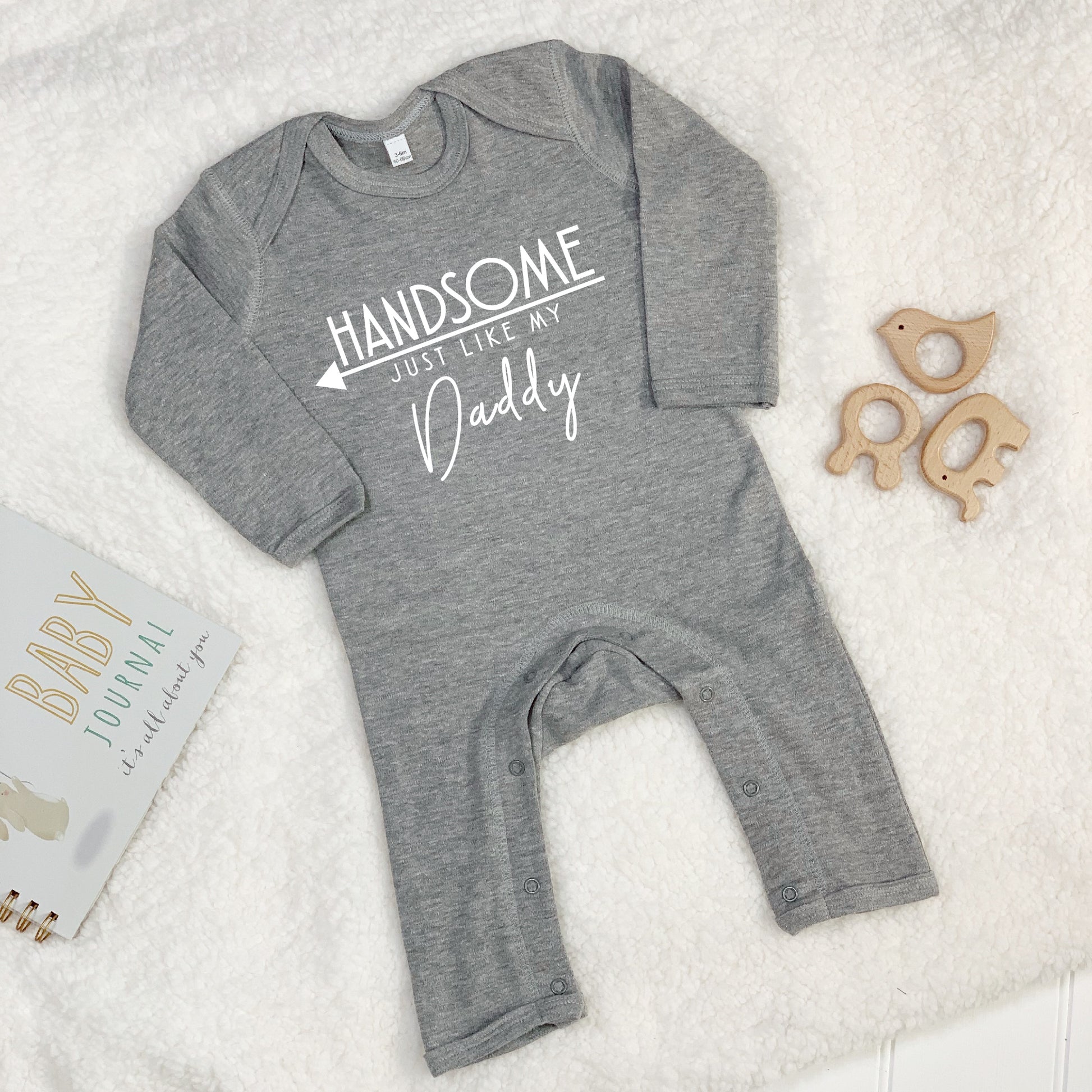 Handsome Just Like My Daddy Babygrow - Lovetree Design