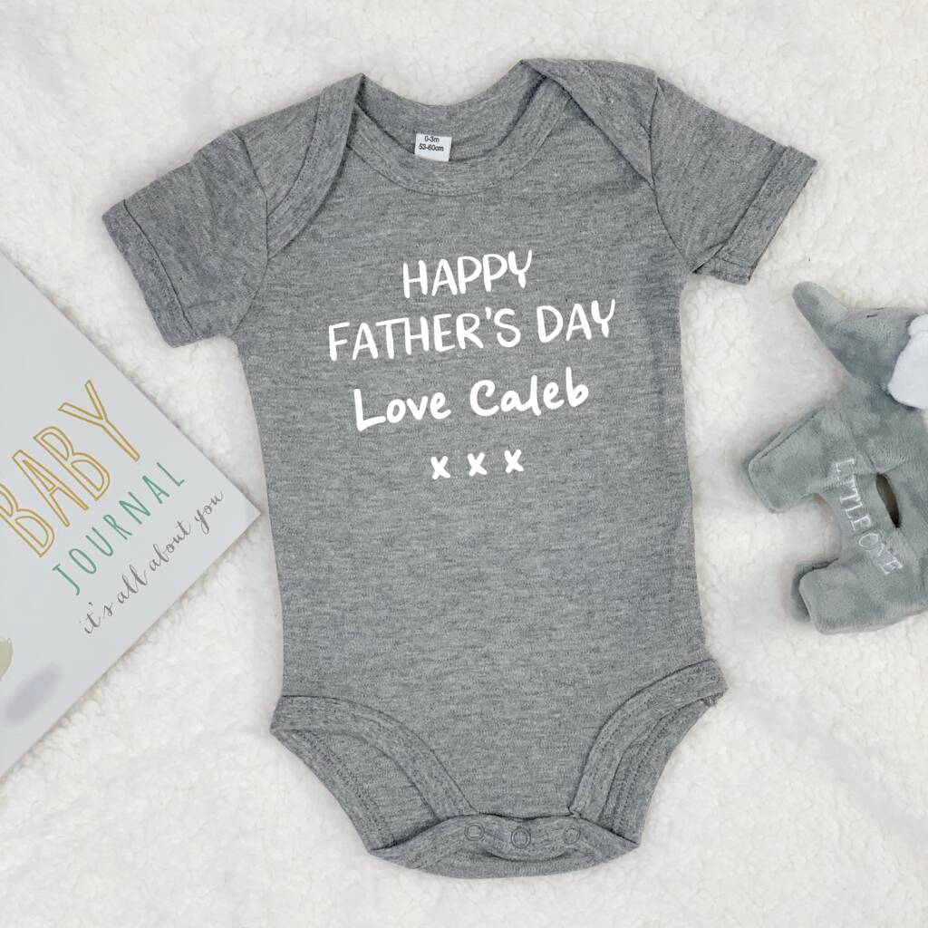 Personalised Happy Fathers Day Babygrow - Lovetree Design
