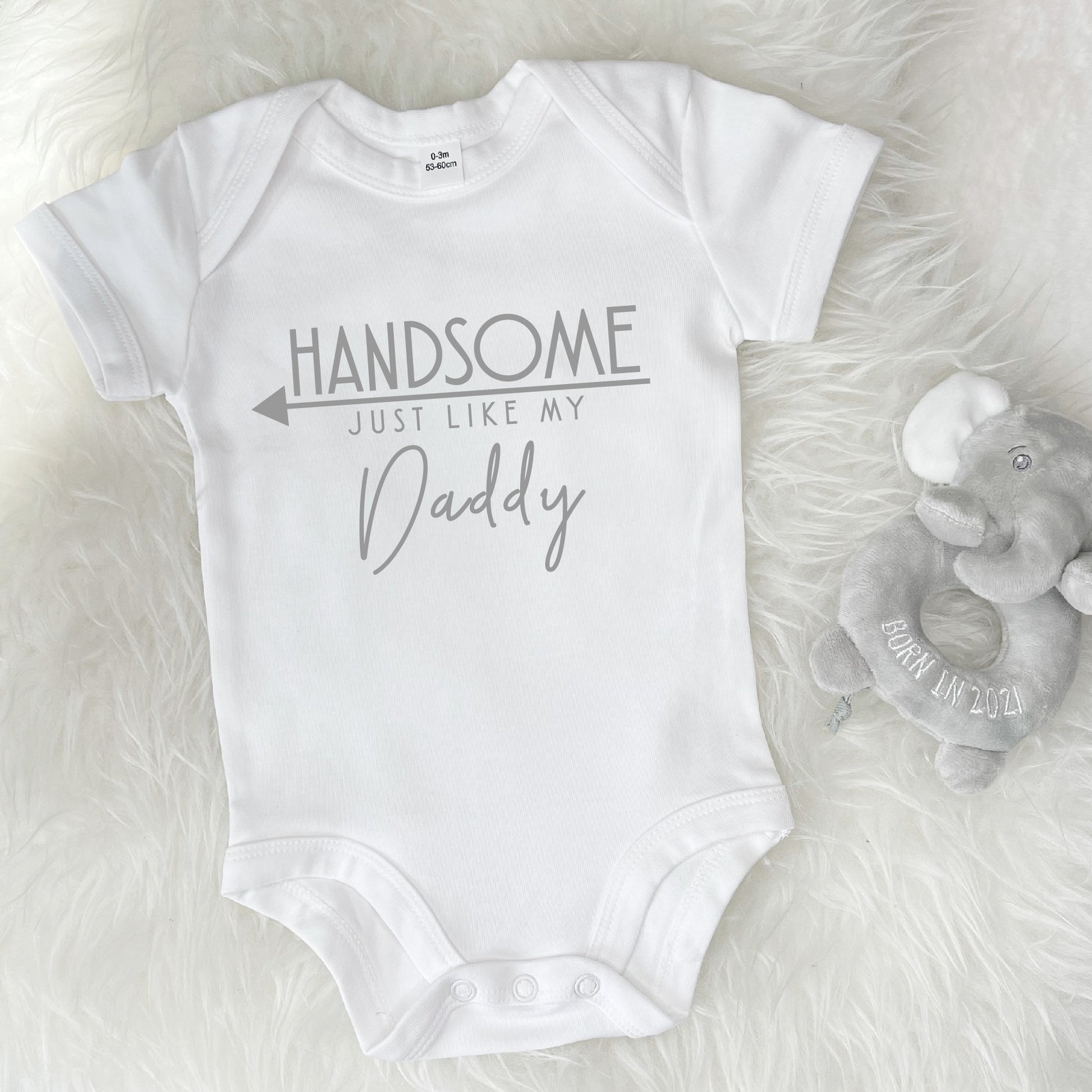 Handsome Just Like My Daddy Babygrow - Lovetree Design