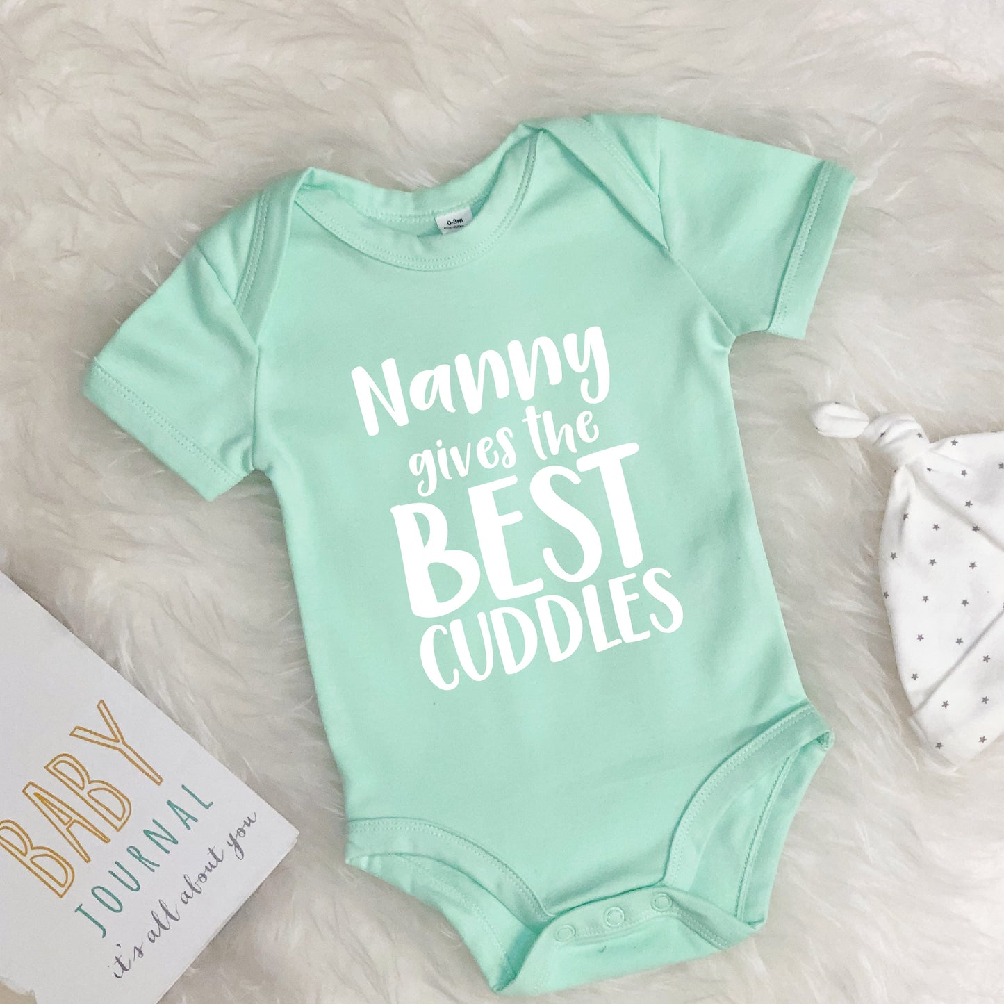 Grandma Gives The Best Cuddles Personalised Babygrow - Lovetree Design