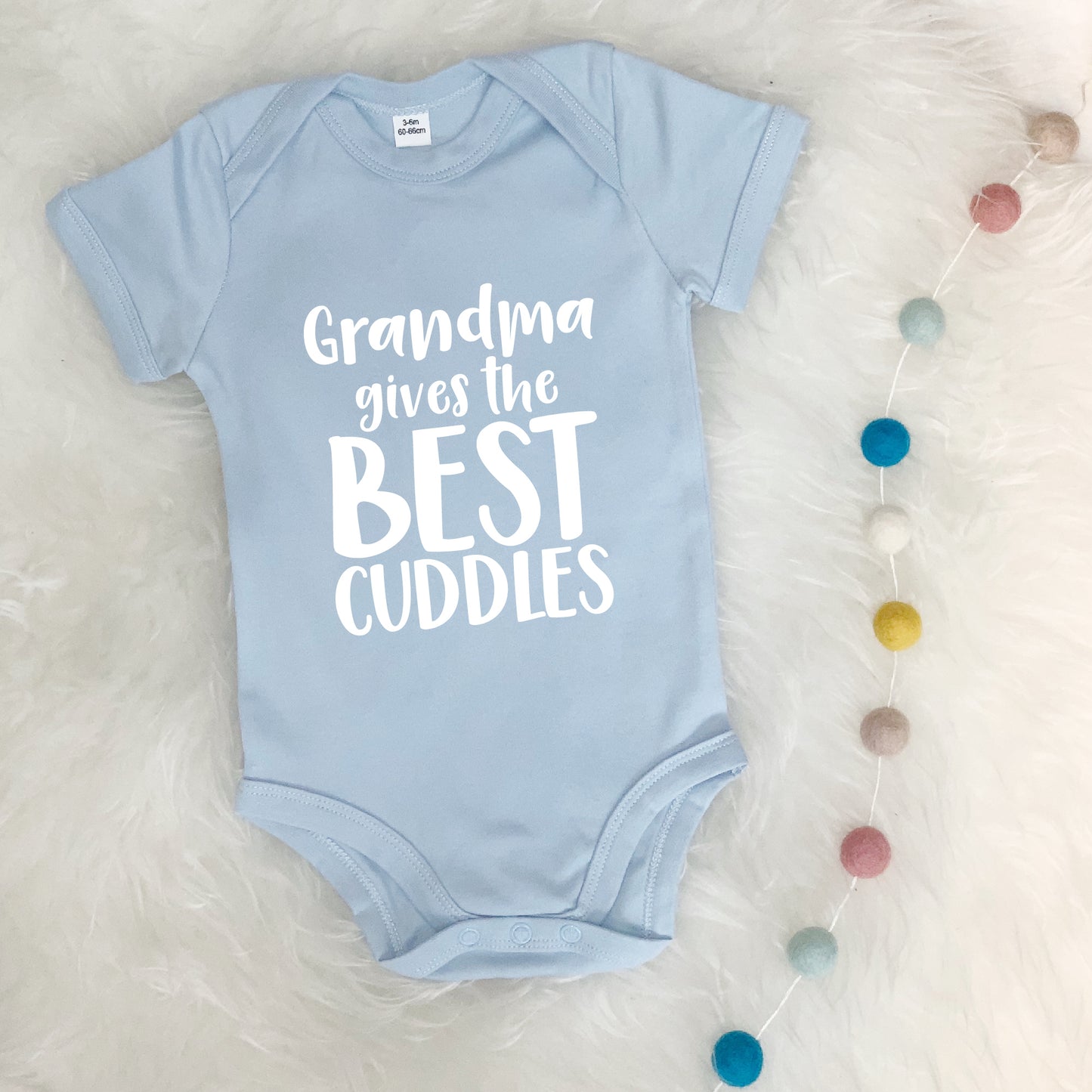 Grandma Gives The Best Cuddles Personalised Babygrow - Lovetree Design