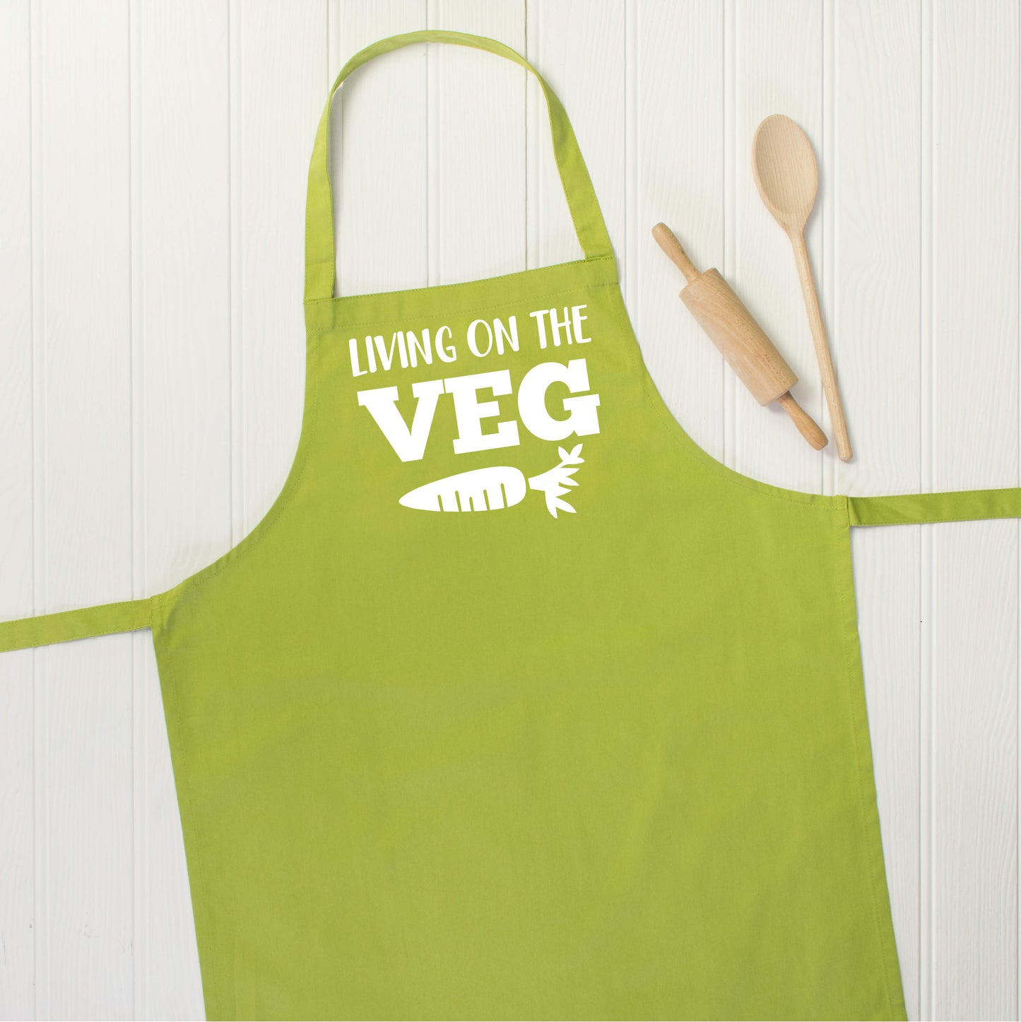 Living On The The Veg Vegetarian Or Vegan Apron - Lovetree Design