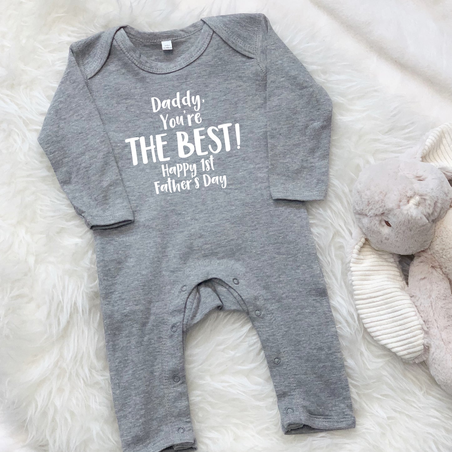 Daddy You're The Best! Happy 1st Father's Day Babygrow - Lovetree Design