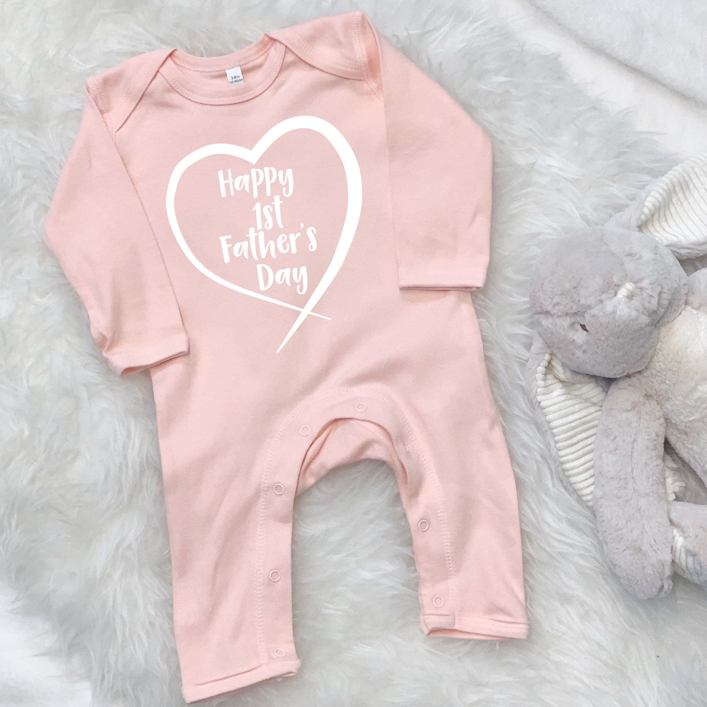Happy 1st Father's Day In Heart Babygrow - Lovetree Design