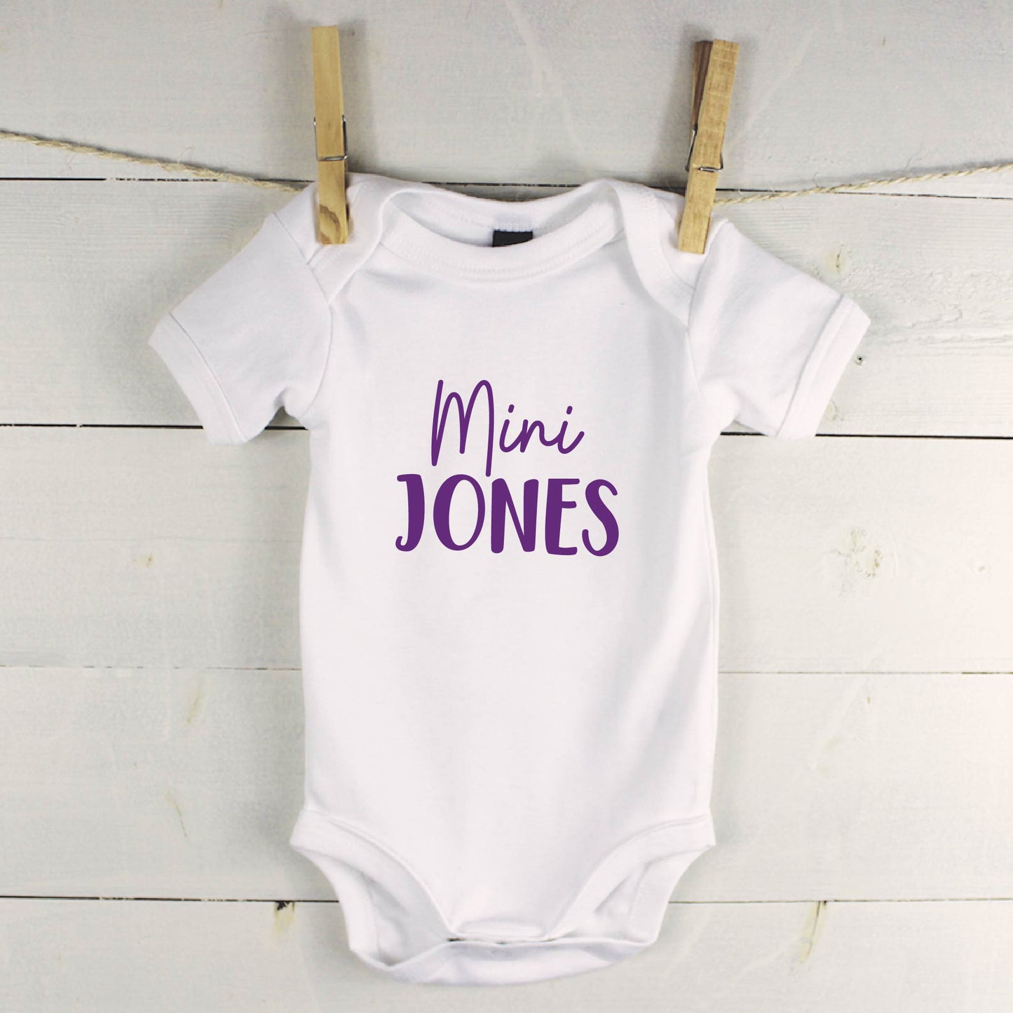 'Mini' Personalised Babygrow Gift For New Baby - Lovetree Design