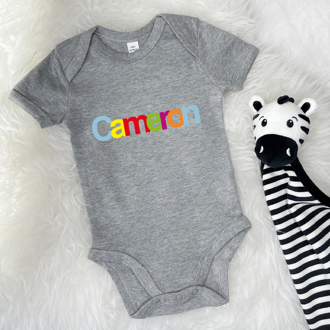 Personalised Multicoloured Babygrow - Lovetree Design
