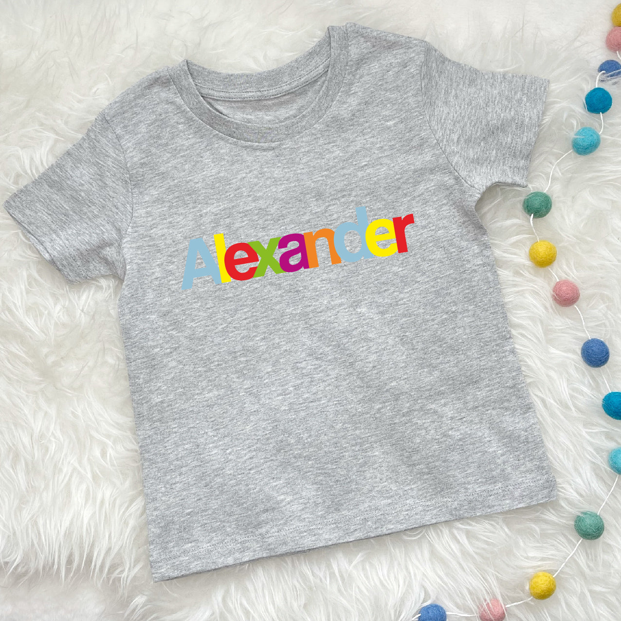 Personalised Multicoloured Kids T Shirt - Lovetree Design