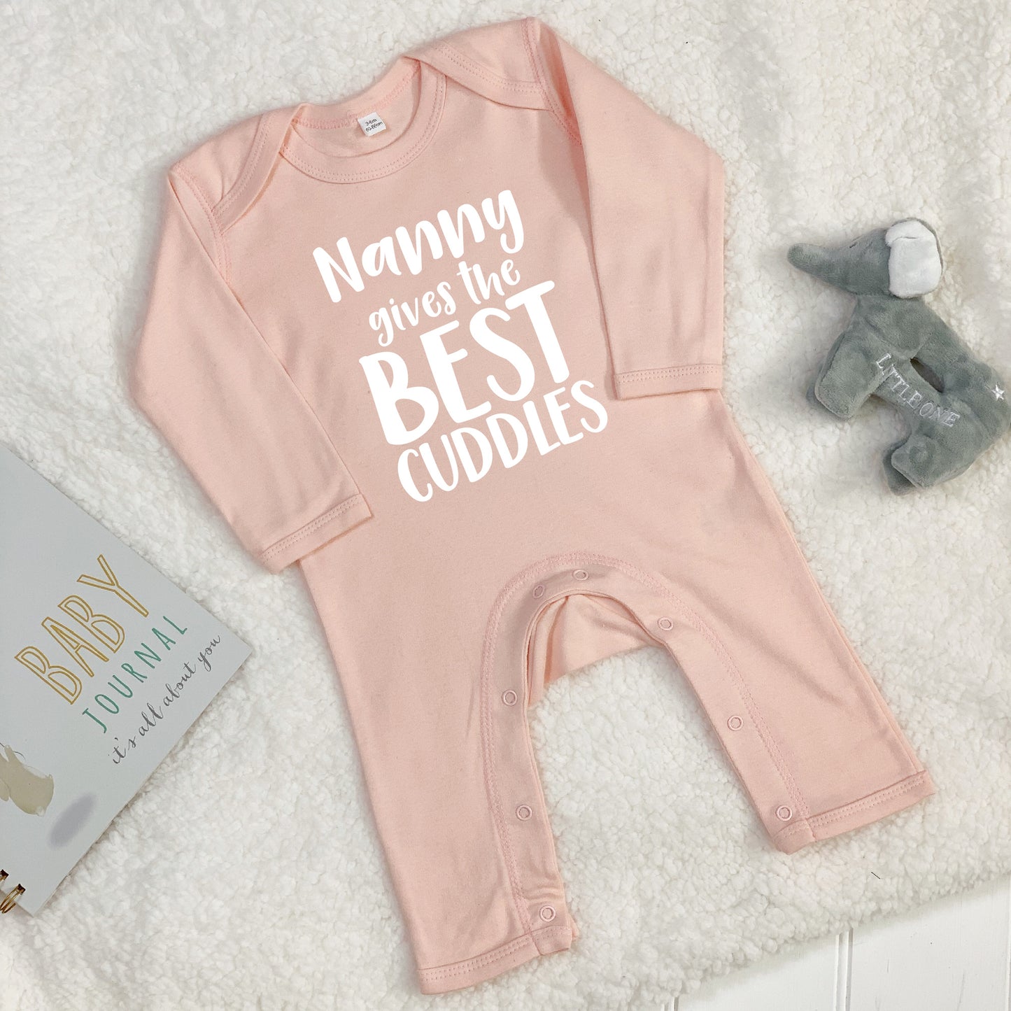 Grandma Gives The Best Cuddles Personalised Babygrow - Lovetree Design
