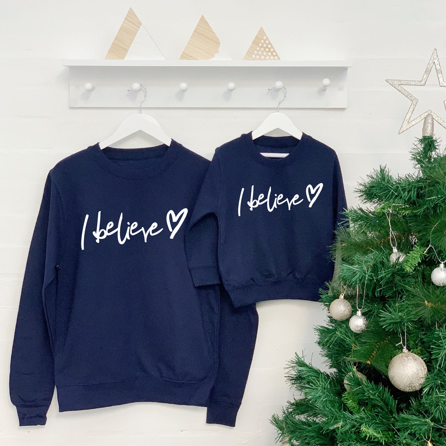 I Believe Mum And Child Christmas Jumper Set - Lovetree Design
