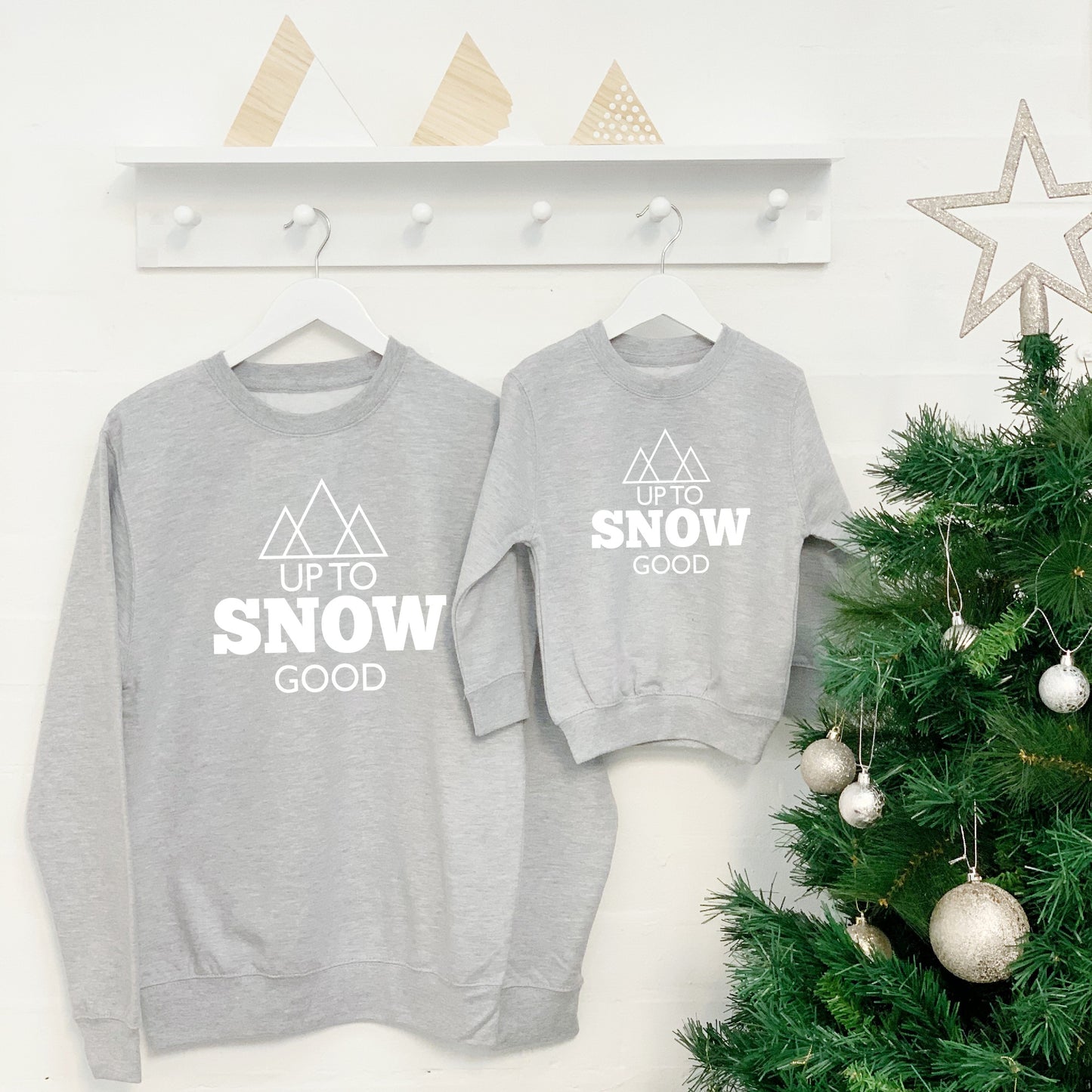 Up To Snow Good Parent And Child Matching Jumper Set - Lovetree Design