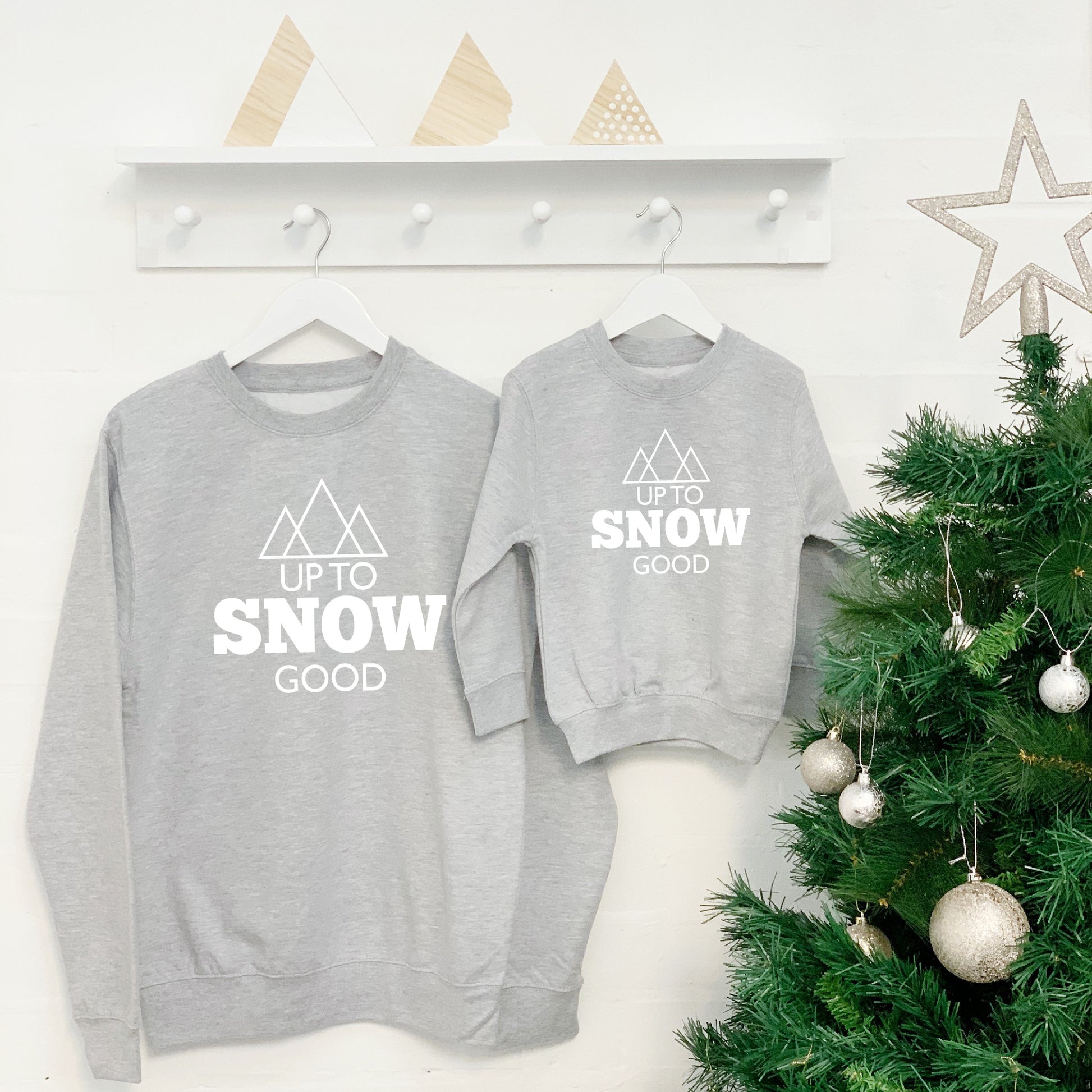Up To Snow Good Parent And Child Matching Jumper Set - Lovetree Design