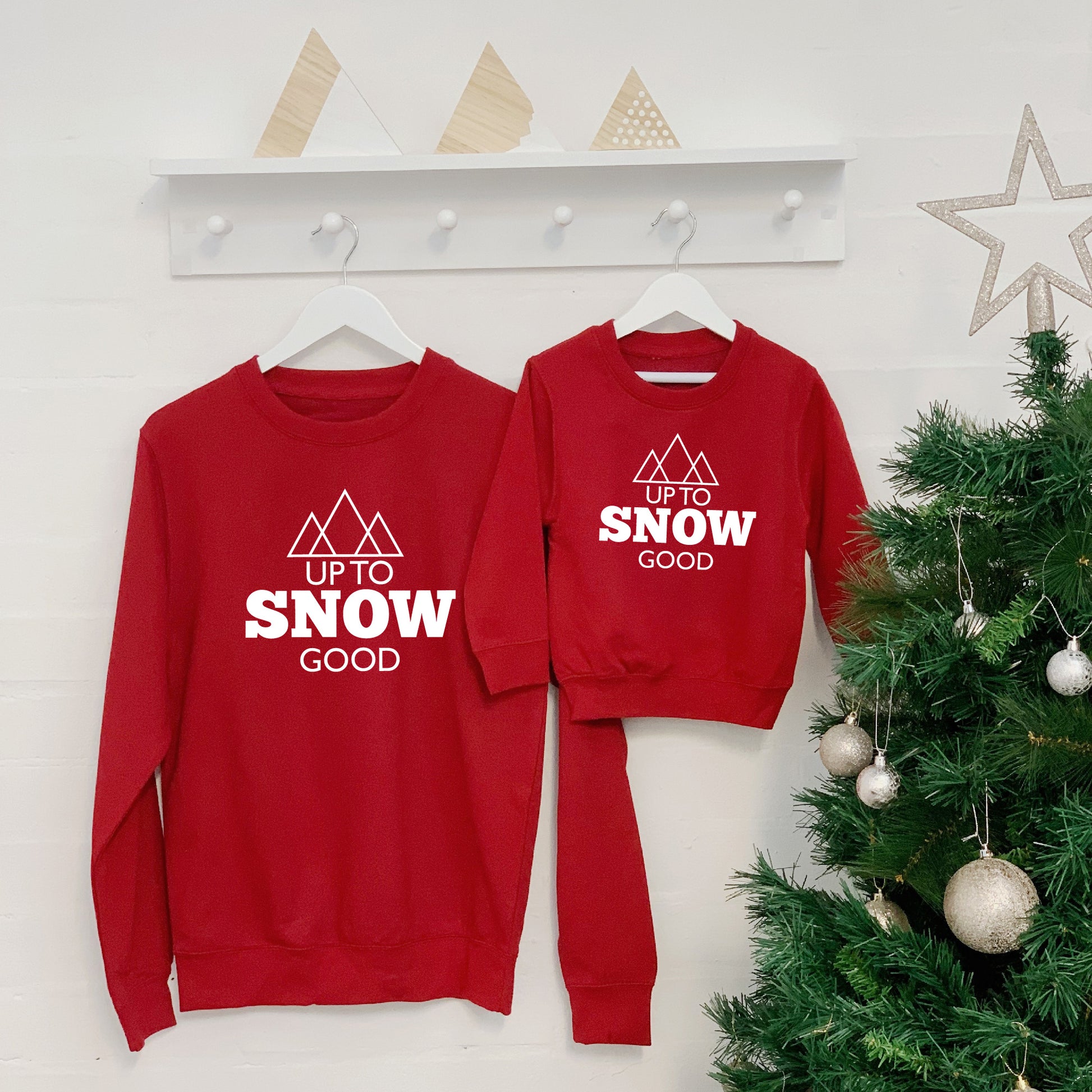 Up To Snow Good Parent And Child Matching Jumper Set - Lovetree Design