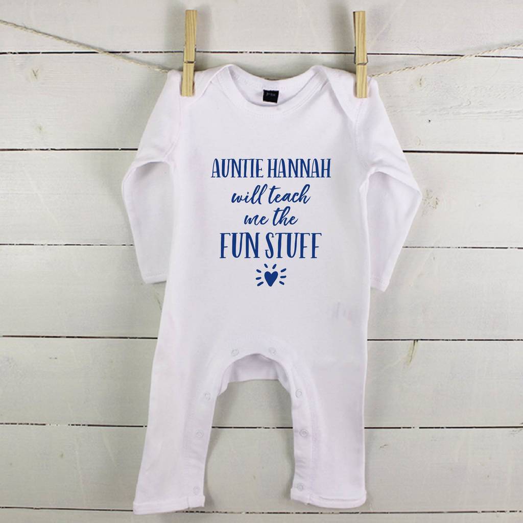Auntie… Will Teach Me The Fun Stuff Rompersuit - Lovetree Design