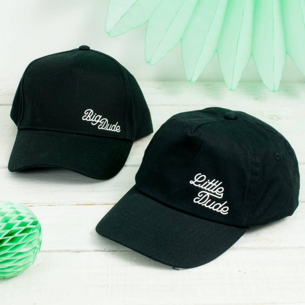 Big Dude Little Dude Retro Father And Son Baseball Caps - Lovetree Design