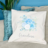 Blue Floral Personalised Cushion - Lovetree Design