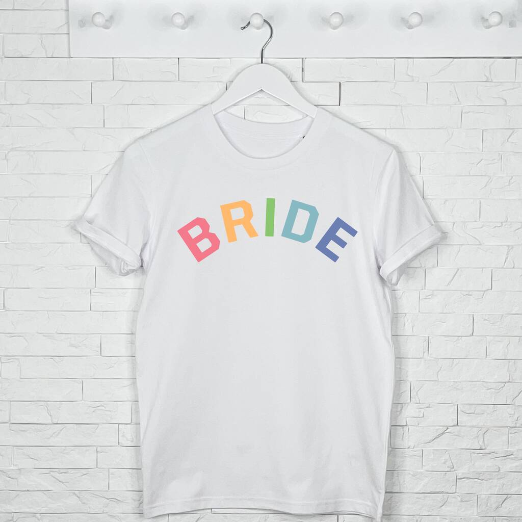 Bride To Be And Hen Rainbow T Shirt Set - Lovetree Design