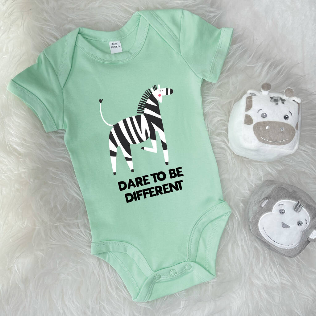 Dare To Be Different Zebra Jungle Babygrow - Lovetree Design