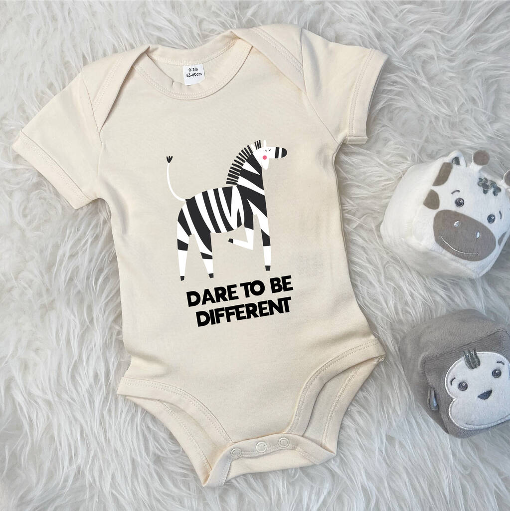 Dare To Be Different Zebra Jungle Babygrow - Lovetree Design