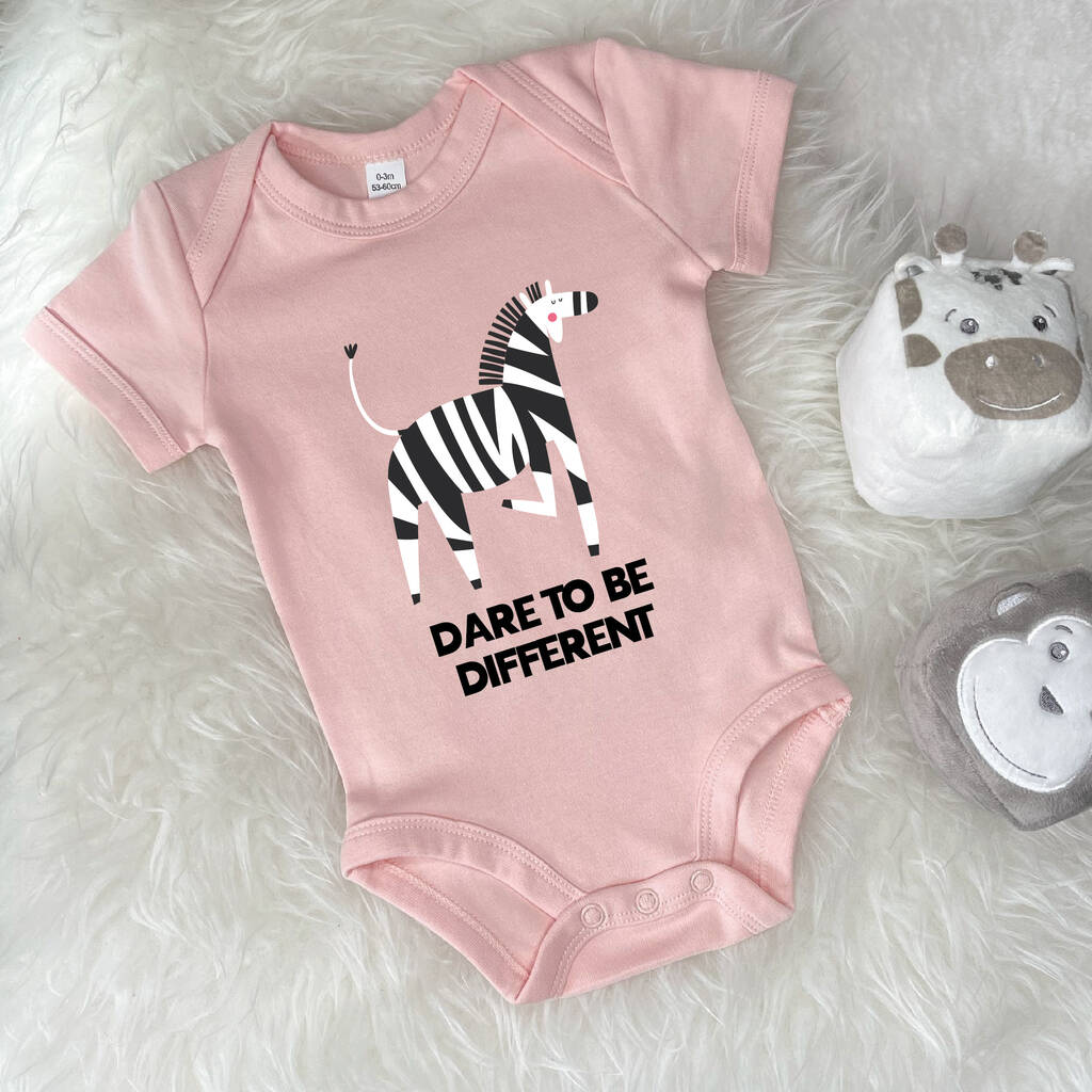Dare To Be Different Zebra Jungle Babygrow - Lovetree Design