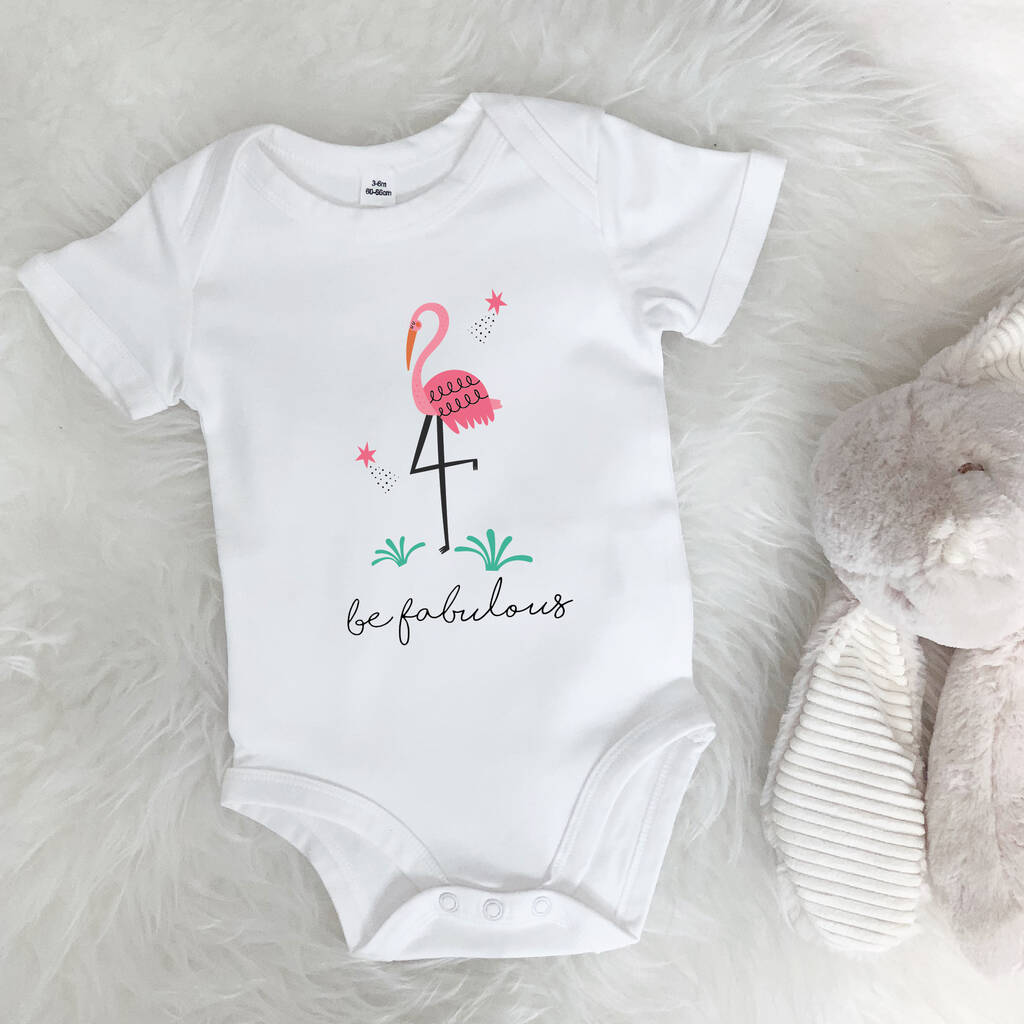 Flamingo Be Fabulous Jungle Babygrow - Lovetree Design