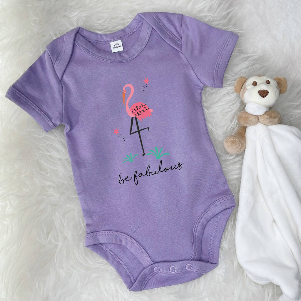 Flamingo Be Fabulous Jungle Babygrow - Lovetree Design