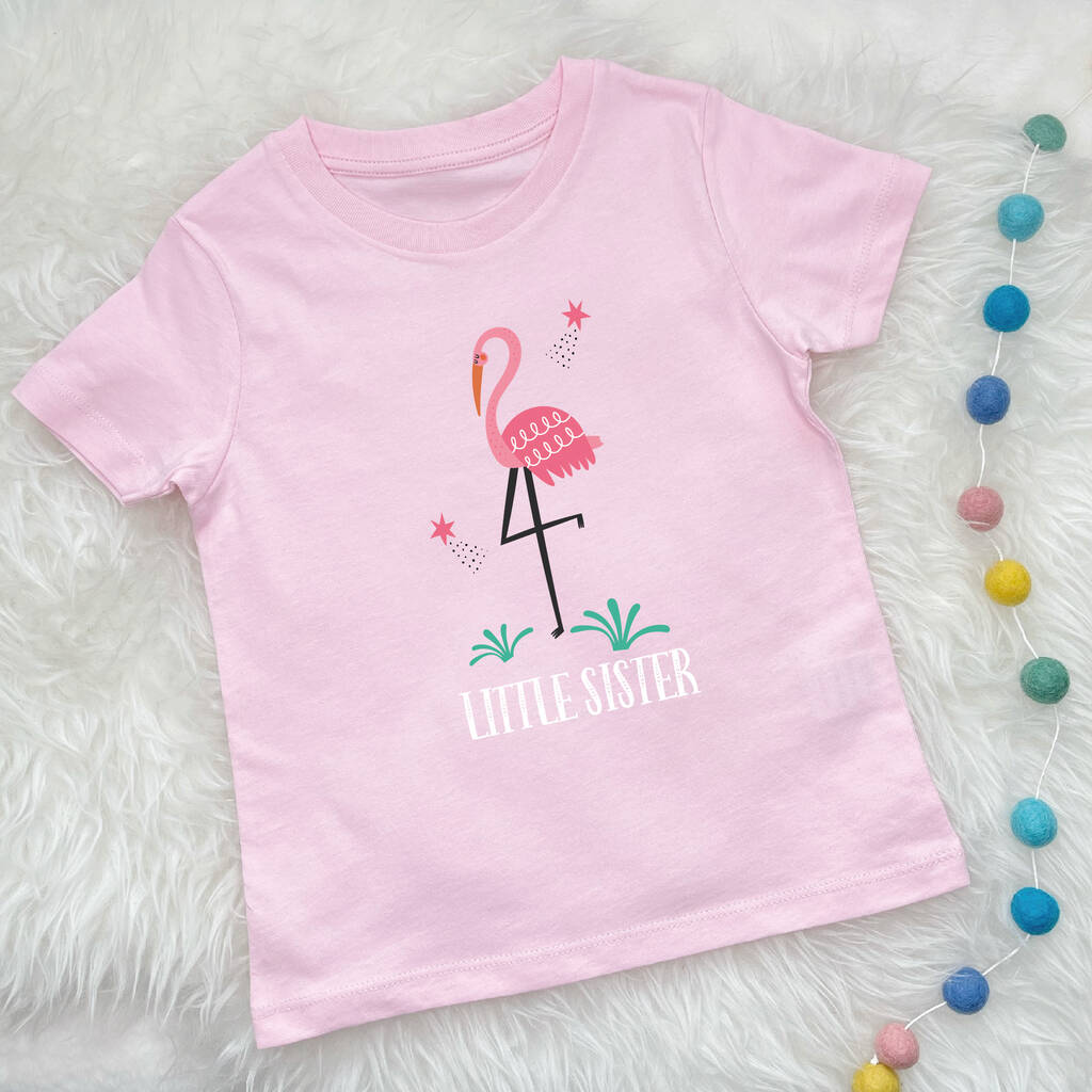 Flamingo Big Sister Little Sister T Shirt Set - Lovetree Design