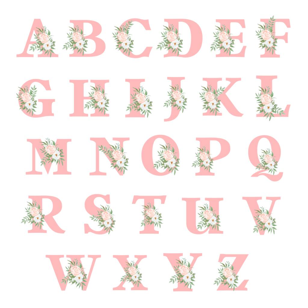 Floral Initial Personalised T Shirt - Lovetree Design