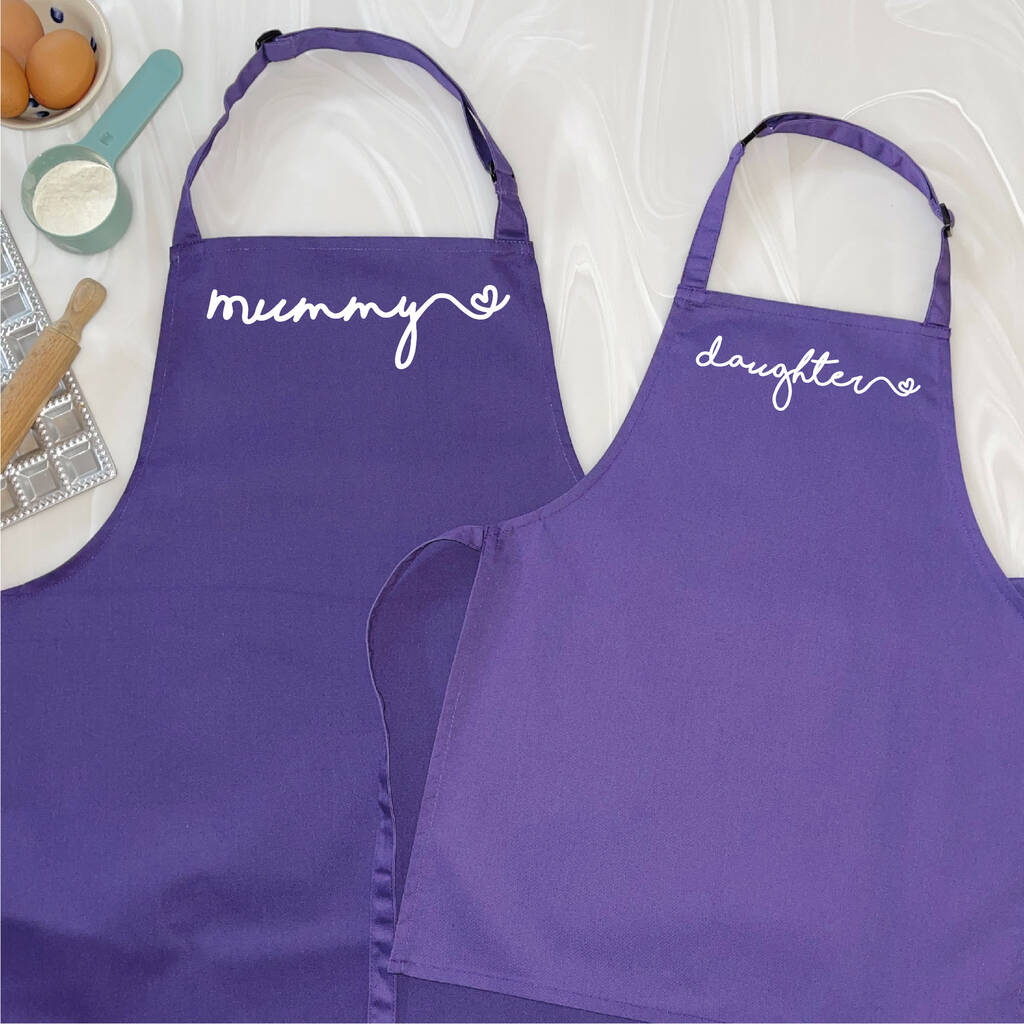 Mummy And Daughter Heart Apron Set - Lovetree Design