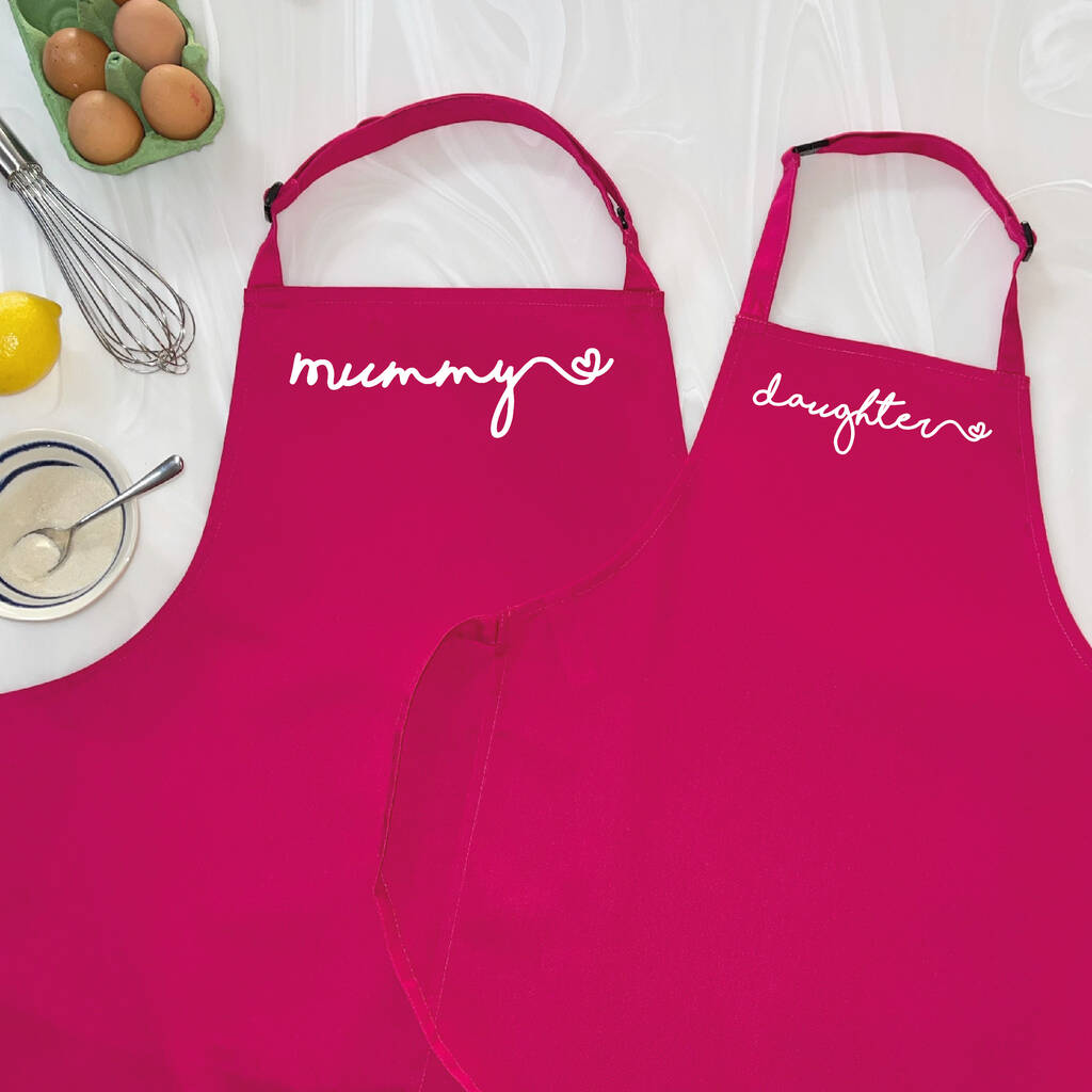 Mummy And Daughter Heart Apron Set - Lovetree Design