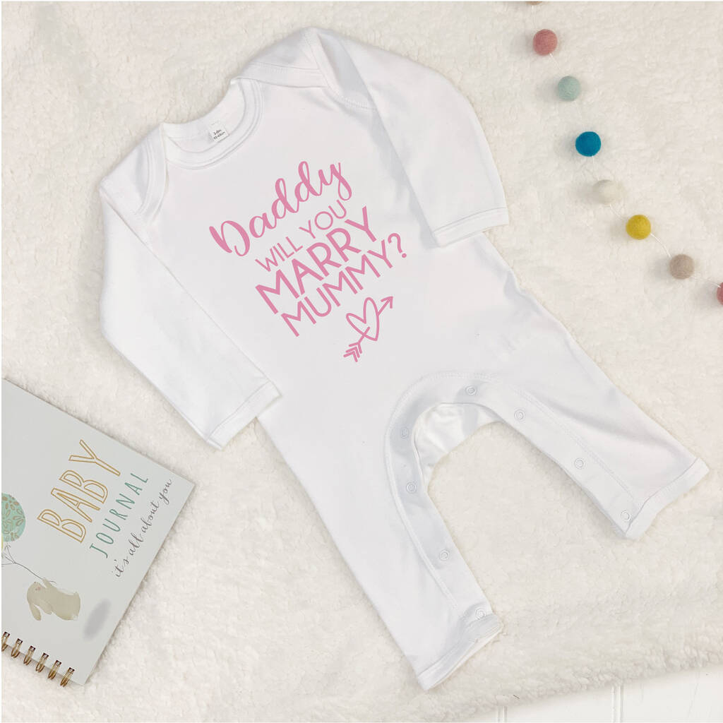Mummy, Will You Marry Daddy Proposal Babygrow - Lovetree Design