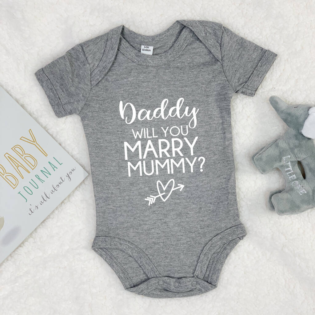 Mummy, Will You Marry Daddy Proposal Babygrow - Lovetree Design