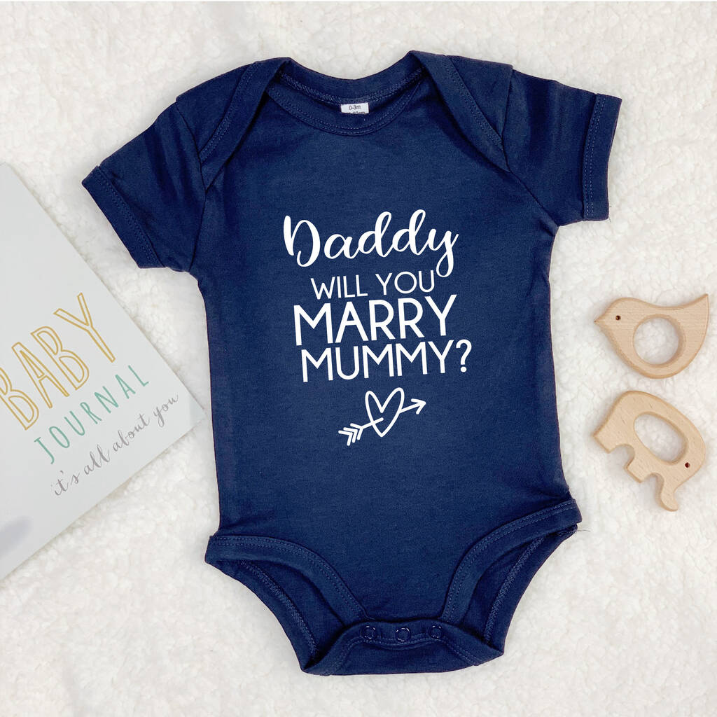 Mummy, Will You Marry Daddy Proposal Babygrow - Lovetree Design
