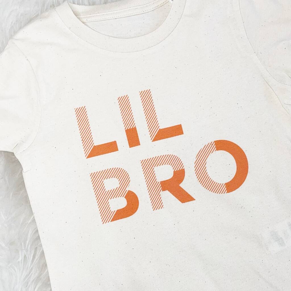 Orange Block Big Bro Lil Bro T Shirt Set - Lovetree Design