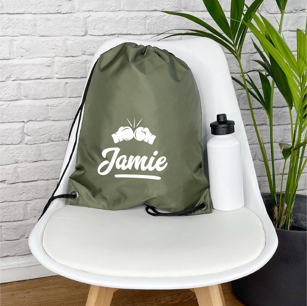 Personalised Boxing Drawstring Bag