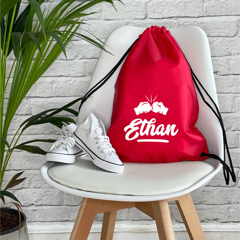 Personalised Boxing Drawstring Bag