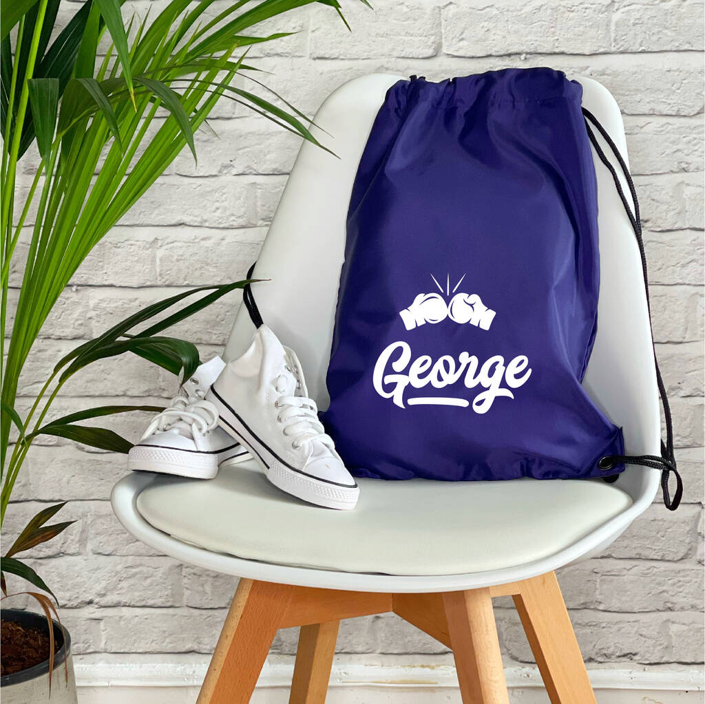 Personalised Boxing Drawstring Bag