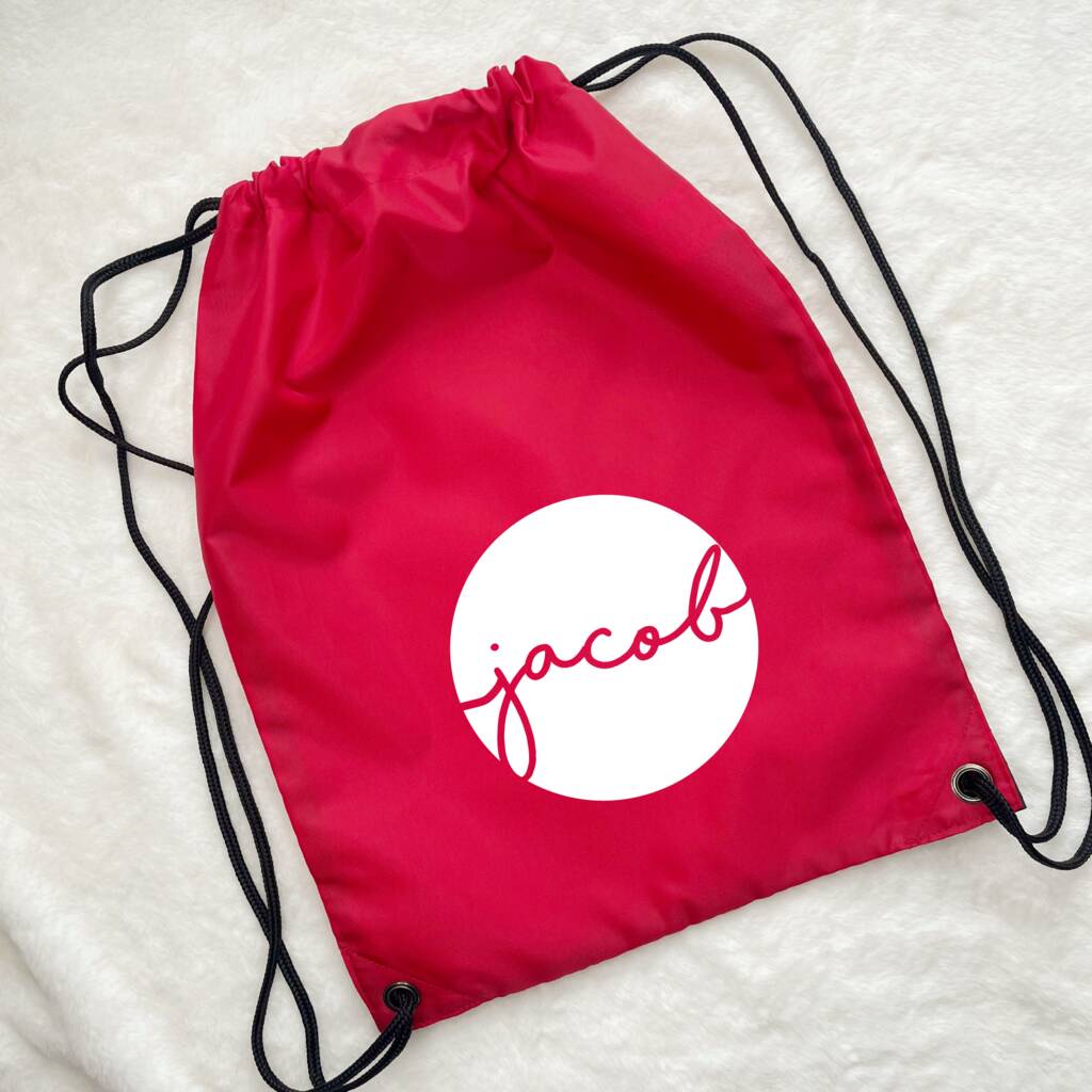 Kids Personalised Pe / Swimming Bag Circle Design - Lovetree Design