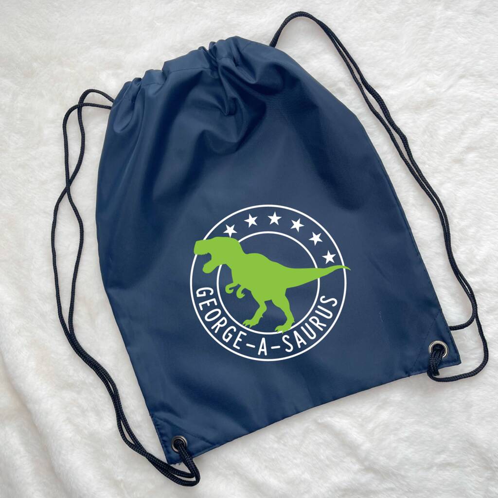 Dinosaur Personalised Kids Pe Kit Gym Bag Lovetree Design