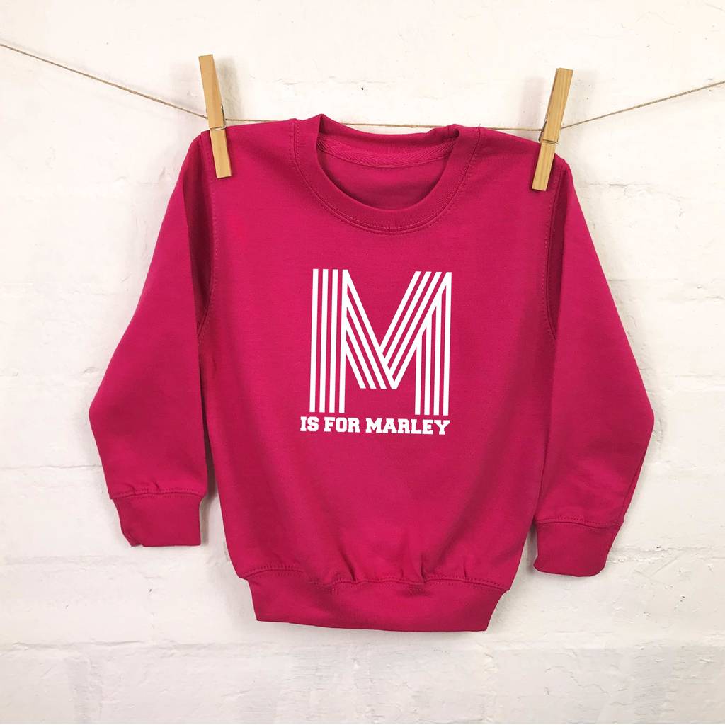 Personalised Retro Alphabet Kids Sweatshirt - Lovetree Design