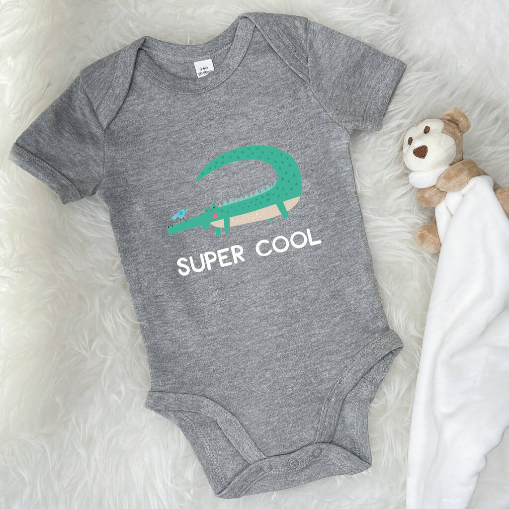 Super Cool Crocodile Jungle Babygrow - Lovetree Design