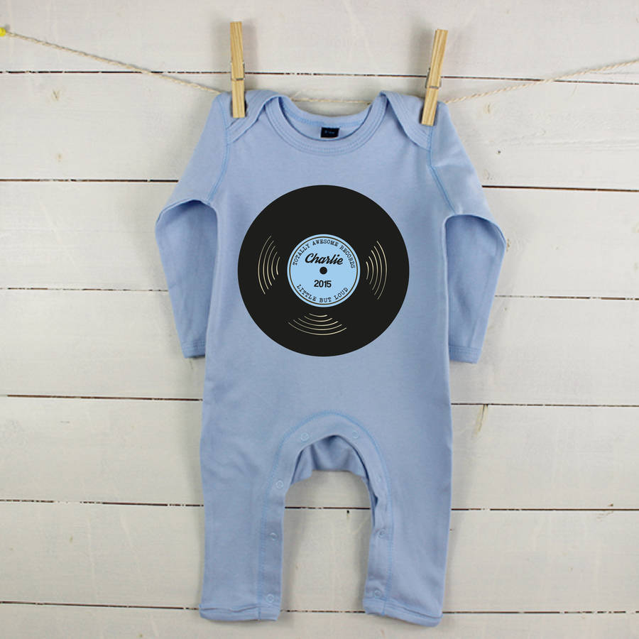 'Totally Awesome Records' Personalised Babygrow - Lovetree Design