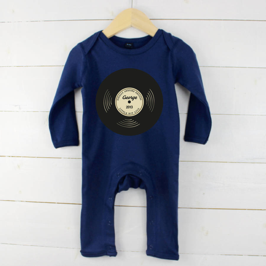 'Totally Awesome Records' Personalised Babygrow - Lovetree Design
