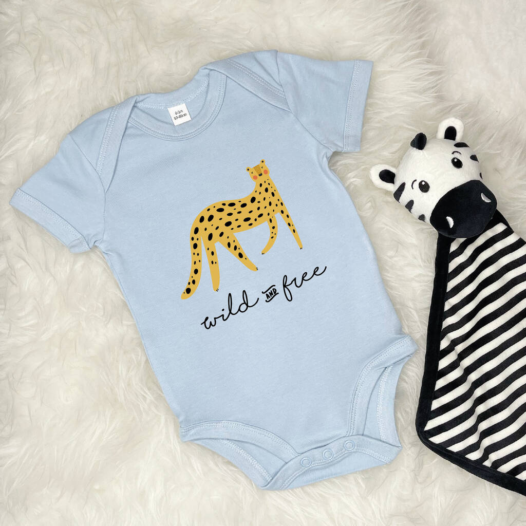 Wild And Free Leopard Jungle Babygrow - Lovetree Design
