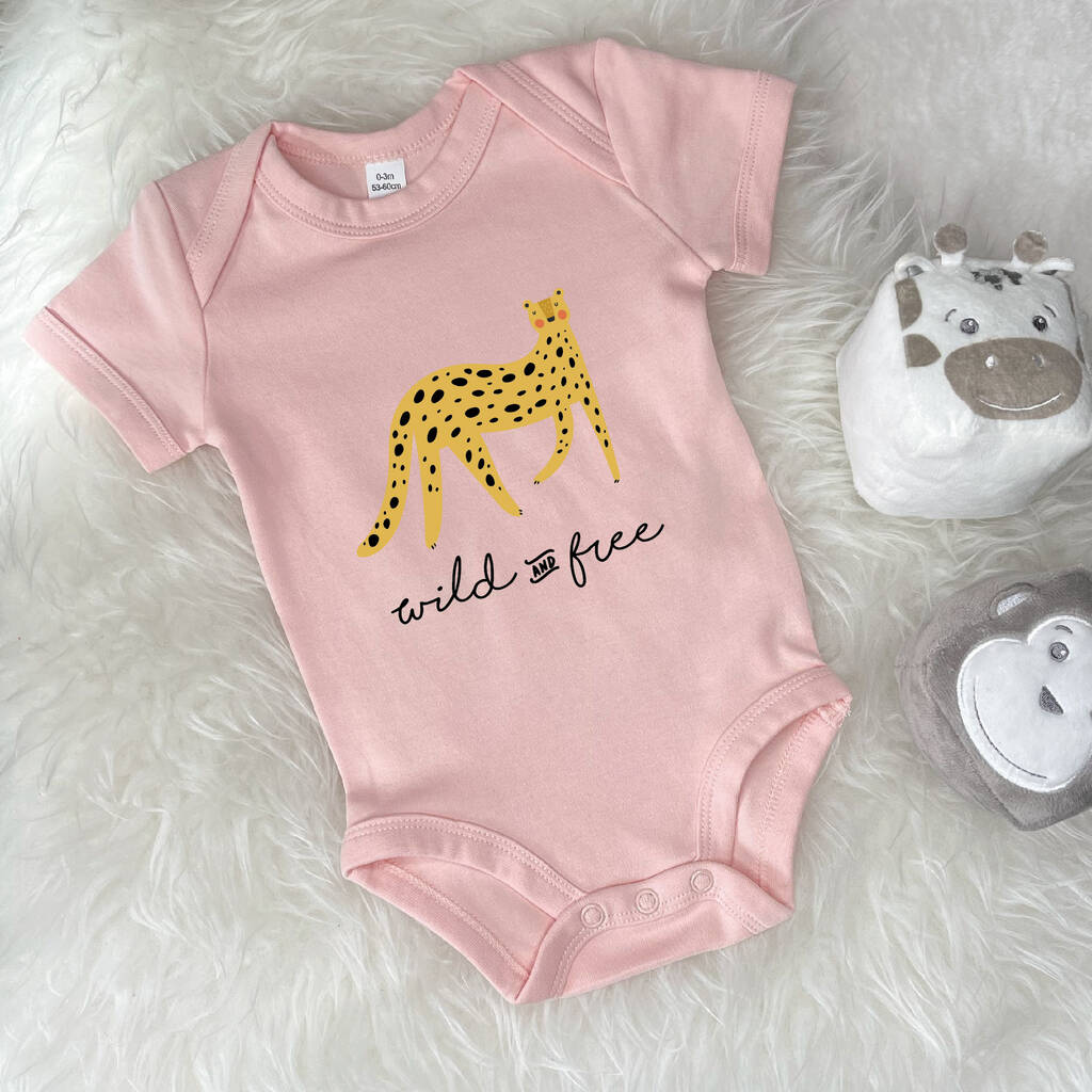 Wild And Free Leopard Jungle Babygrow - Lovetree Design